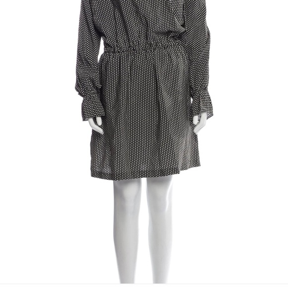 Robert Rodriguez Star Print Cold Shoulder Silk Dress, Small - Picture 7 of 15